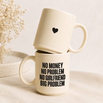 Zabawny KUBEK Prezent dla Niego No Girlfriend Big Problem