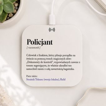 ŁADOWARKA Indukcyjna z Definicją Słowa Przydatny Gadżet dla Policjanta