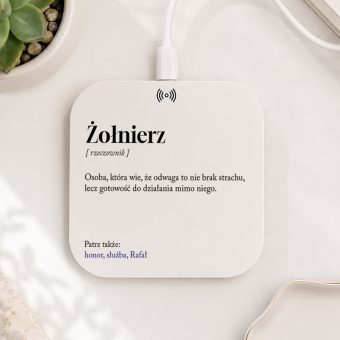 ŁADOWARKA Indukcyjna ze Znaczeniem Słowa Prezent dla Żołnierza