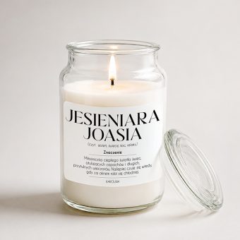 ŚWIECA Personalizowana Upominek dla Jesieniary