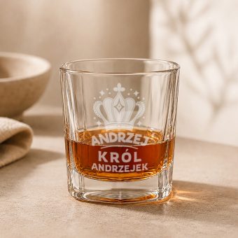 SZKLANKA do Whisky Prezent dla Andrzeja Króla Andrzejek